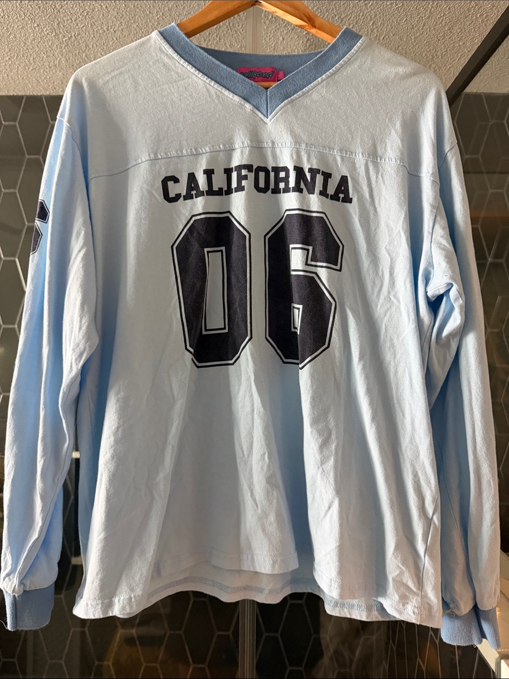 Edikted Light Blue 'California 06' Long Sleeve Shirt